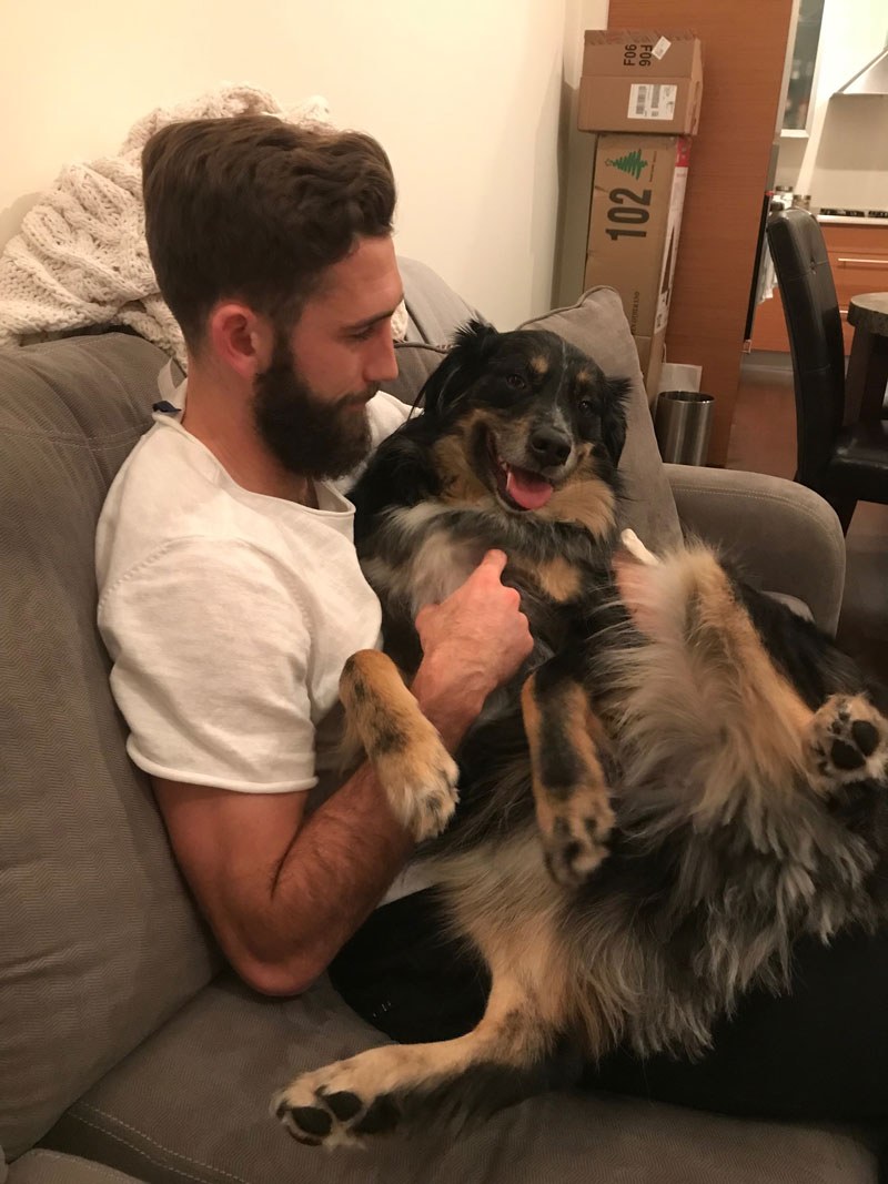 Jonathan Campbell with his dog